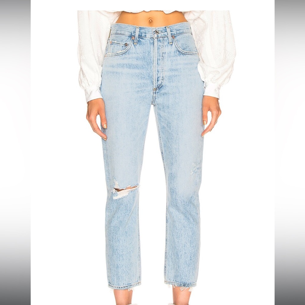 Agolde Riley straight crop jeans